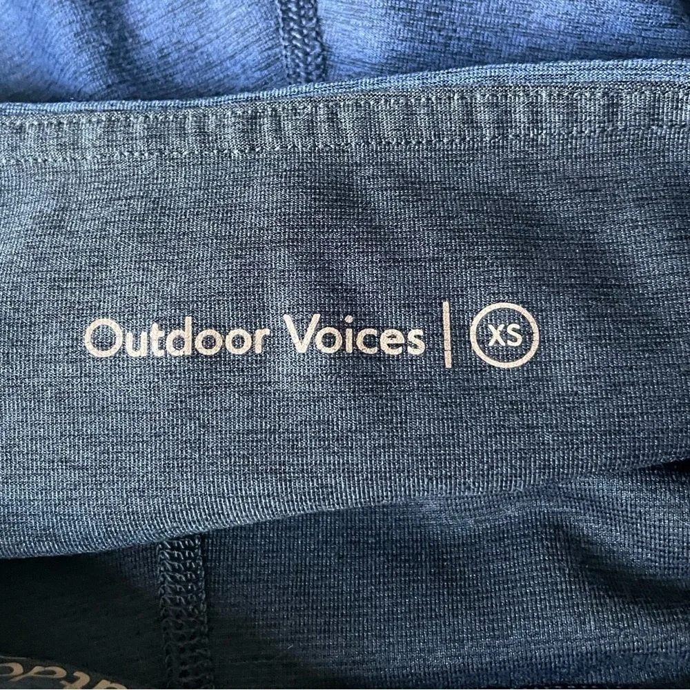 Outdoor Voices two-tone colorblock blue black Leggings 47154